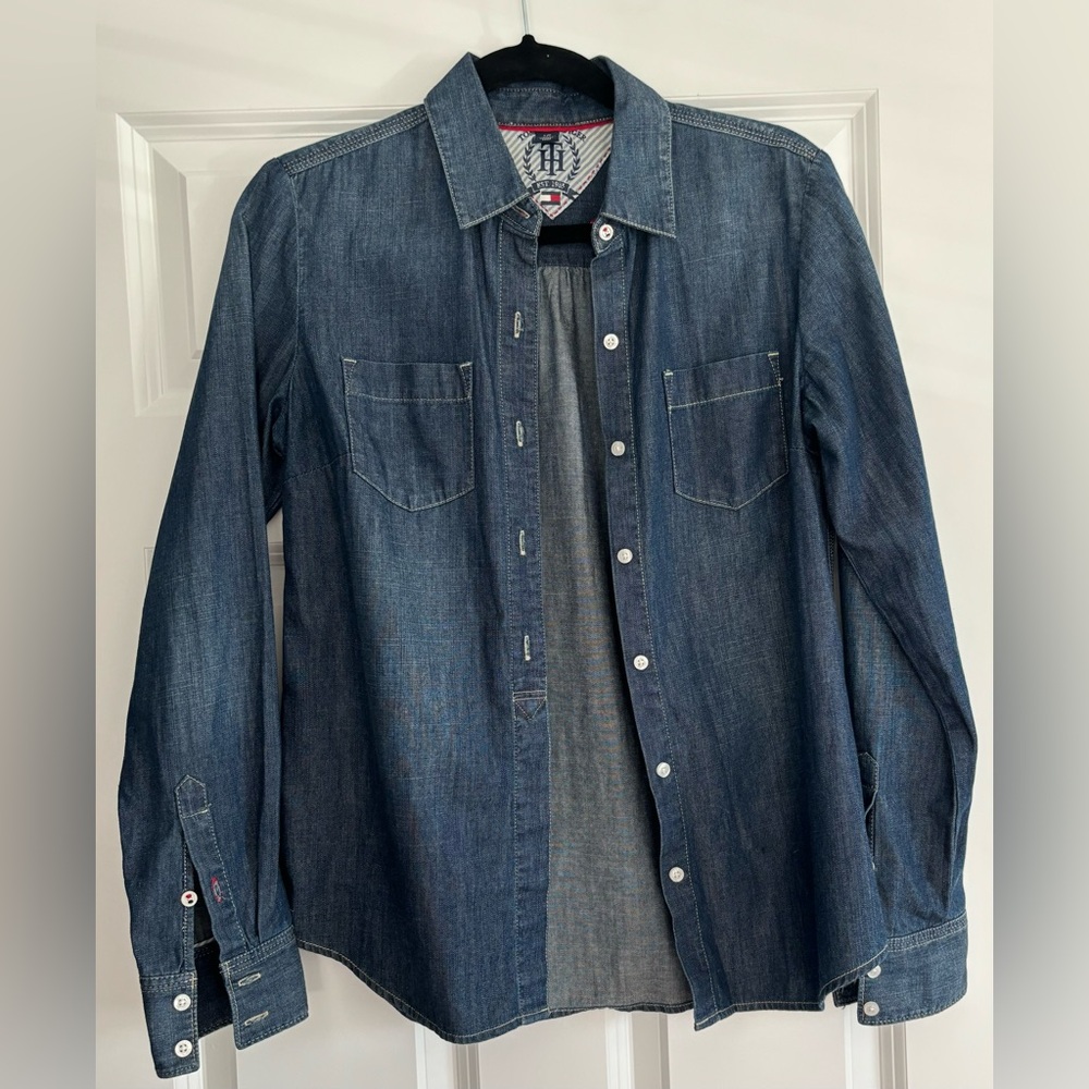 Tommy Hilfiger Blue Denim Button-Down Shirt